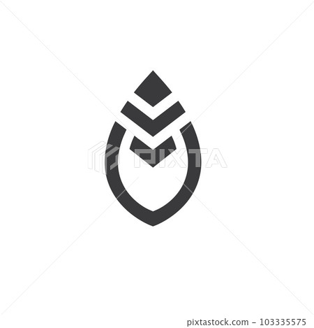 abstract leaf icon vector concept design abstract leaf icon vector concept design 103335575