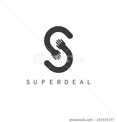 S letter hand shaking icon vector concept design template S letter hand shaking icon vector concept design template 103335577