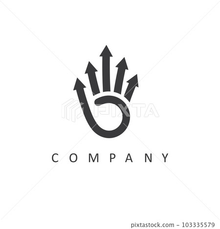 five arrows hand concept icon vector design template five arrows hand concept icon vector design template 103335579
