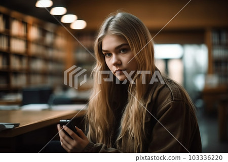 拿著智能手機的女人 103336220
