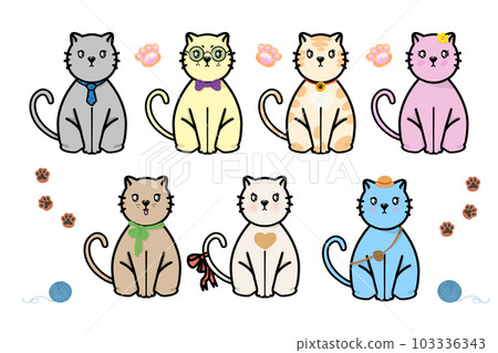 set of cartoon animal icons 103336343