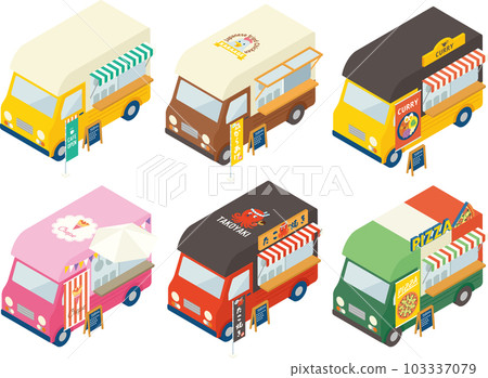 Isometric kitchen car set Isometric kitchen car set 103337079