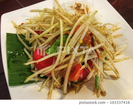 Papaya salad Papaya salad 103337416