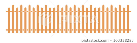 Colored fence in flat style vector illustration isolated on white Colored fence in flat style vector illustration isolated on white 103338283
