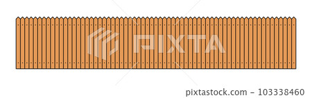 Colored outline fence in flat style vector illustration isolated on white 103338460