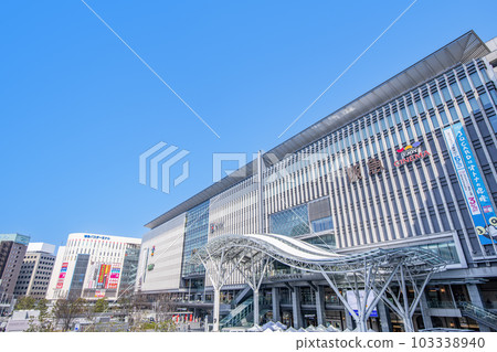 Fukuoka City, Fukuoka Prefecture, the largest terminal station in the Kyushu region, sunny JR Hakata Station (Hakata Exit) 103338940