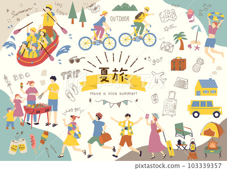 people enjoying summer vacation people enjoying summer vacation 103339357