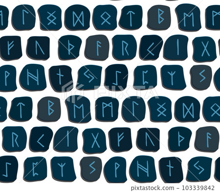 Seamless pattern with magic rune symbols Seamless pattern with magic rune symbols 103339842
