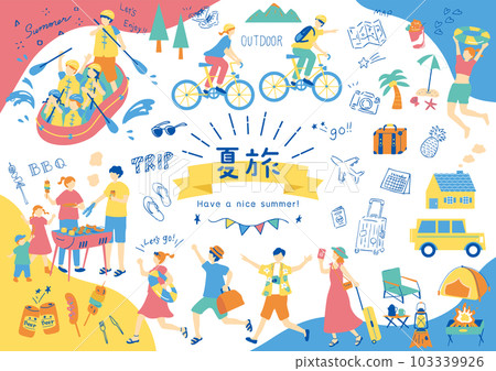 people enjoying summer vacation people enjoying summer vacation 103339926