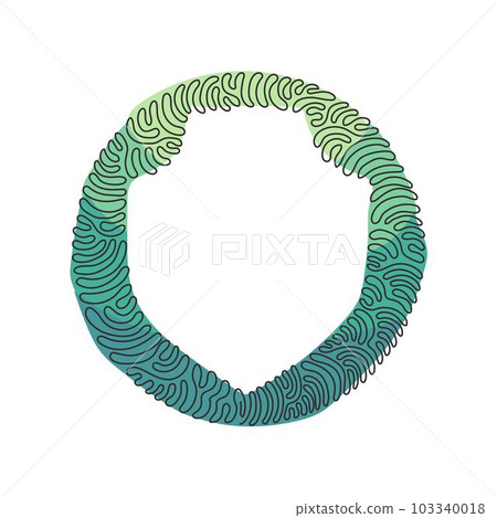 Single continuous line drawing bell icon isolated. Notification symbol modern, icon for website design, mobile app, ui. Swirl curl circle background style. One line draw graphic vector illustration Single continuous line drawing bell icon isolated. Notification symbol modern, icon for website design, mobile app, ui. Swirl curl circle background style. One line draw graphic vector illustration 103340018