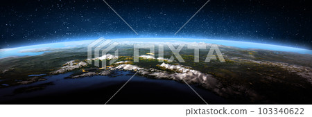 North America, Alaska, landscape frome space 103340622