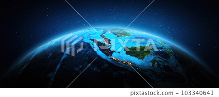 South-East Asia at night 103340641