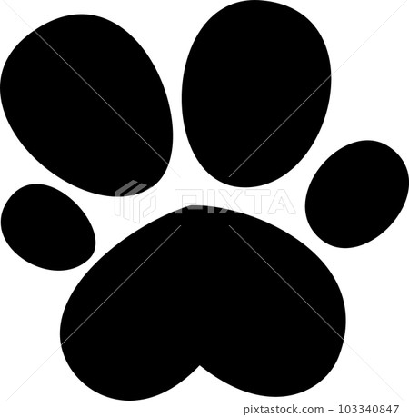 Black dog footprints Black dog footprints 103340847