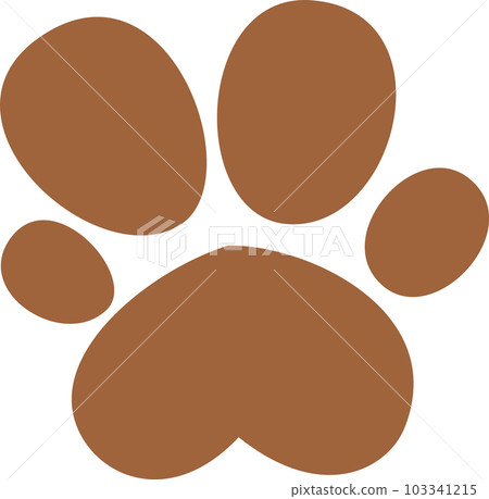 Brown animal footprints Brown animal footprints 103341215