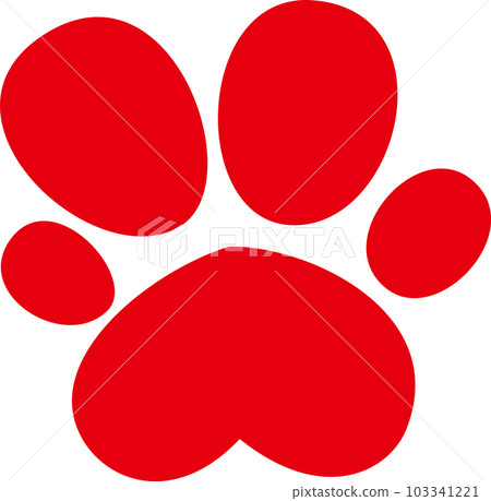 dark red dog footprints dark red dog footprints 103341221