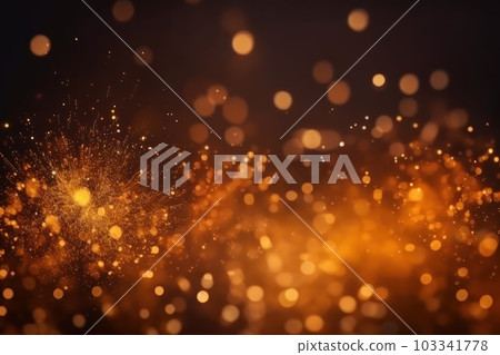 Colorful fireworks at New Year and copy space abstract holiday background elegant glitter confetti. 103341778