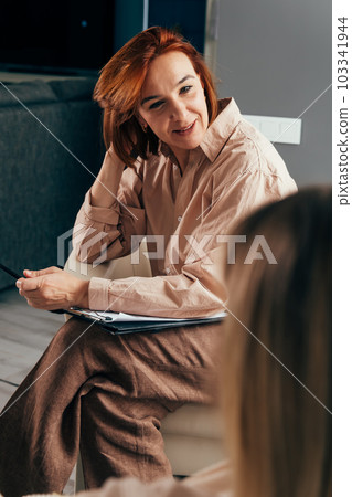 Major depressive disorder patient with physician. Major depressive disorder patient with physician. 103341944