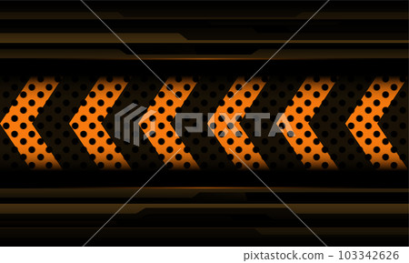 Abstract metal black cyber circle mesh yellow arrow direction geometric red light technology line banner design modern futuristic creative background vector Abstract metal black cyber circle mesh yellow arrow direction geometric red light technology line banner design modern futuristic creative background vector 103342626