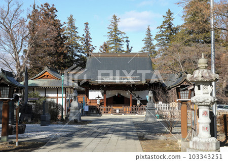 Nagano Prefecture Nagano City Winter Shozan Shrine Nagano Prefecture Nagano City Winter Shozan Shrine 103343251