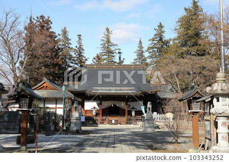 Nagano Prefecture Nagano City Winter Shozan Shrine Nagano Prefecture Nagano City Winter Shozan Shrine 103343252