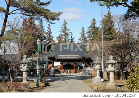 Nagano Prefecture Nagano City Winter Shozan Shrine Nagano Prefecture Nagano City Winter Shozan Shrine 103343257