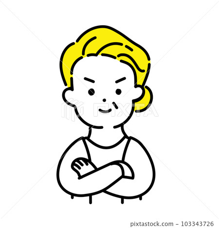 Illustration series of cute people _ senior woman _ confidence Illustration series of cute people _ senior woman _ confidence 103343726