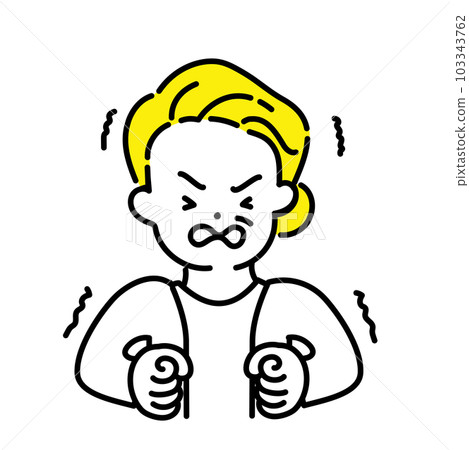 Illustration series of cute people _ senior woman _ endure Illustration series of cute people _ senior woman _ endure 103343762