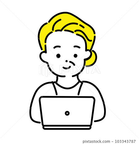 插圖系列可愛的人_高級女人_微笑 插圖系列可愛的人_高級女人_微笑 103343787