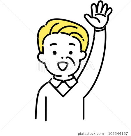 Illustration series of cute people _ senior man _ agreement 103344167