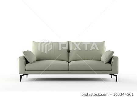 Modern Sofa on Isolated White Background, Perfect for Minimalist Interior Design. created with Generative AI 103344561