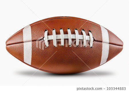 American Football Ball on White Background. created with Generative AI 103344883