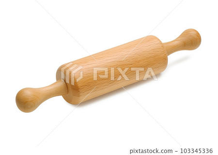 Timeless Elegance Isolated Wooden Rolling Pin on White Background for Culinary Creations. created with Generative AI Timeless Elegance Isolated Wooden Rolling Pin on White Background for Culinary Creations. created with Generative AI 103345336
