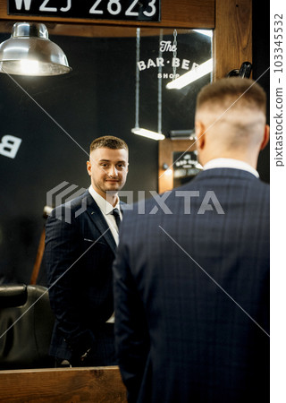 portrait of a bearded groom 103345532