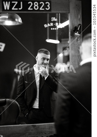 portrait of a bearded groom 103345534