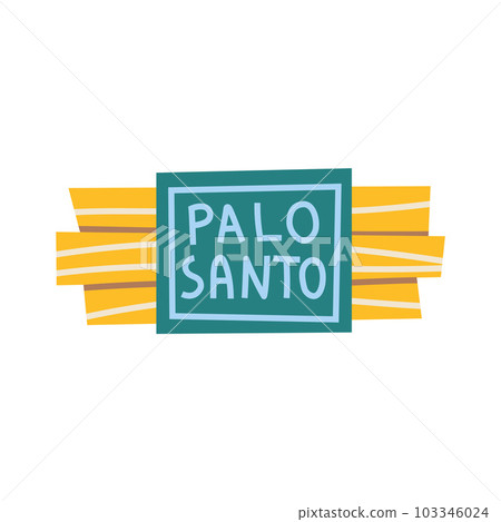 Palo santo holy wood tree, sticks bundle, cartoon style. Concept of smudging, relaxation and aromatherapy. Trendy modern vector illustration 103346024