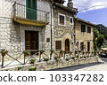 Street in the old town of Mallorca, Alcudia 103347282