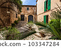 Street in the old town of Mallorca, Alcudia 103347284