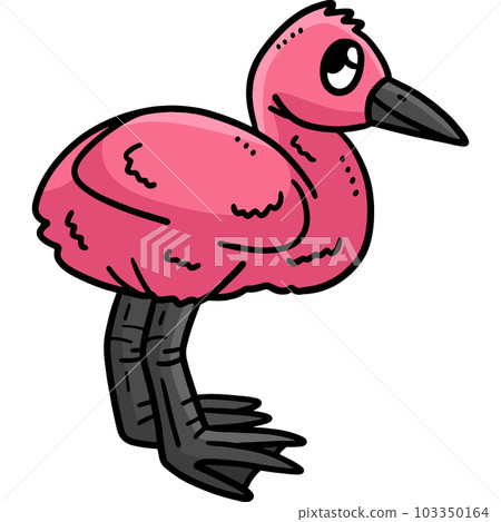 Baby Flamingo Cartoon Colored Clipart Illustration 103350164