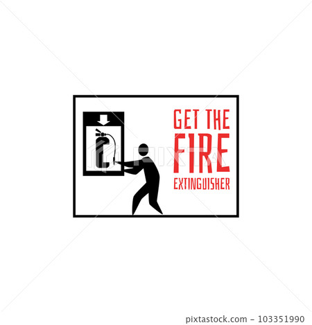 Instruction card about evacuation flat style, vector illustration Instruction card about evacuation flat style, vector illustration 103351990