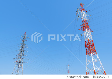 Power transmission lines, an important social infrastructure (energy image) Power transmission lines, an important social infrastructure (energy image) 103352795