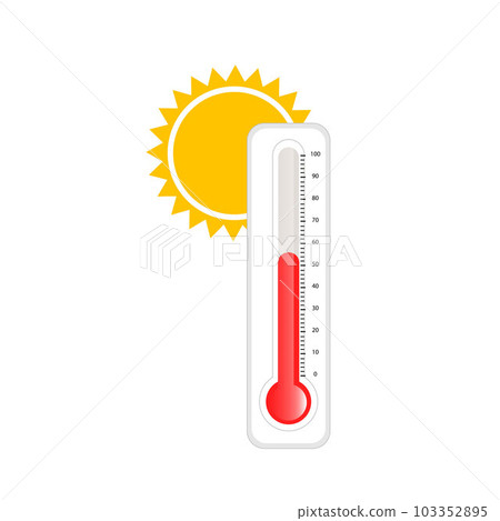 Sun of thermometer vector illustration  103352895