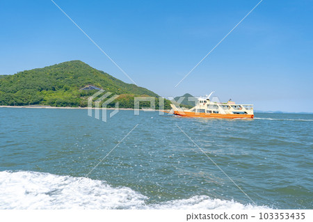 從船上看到的笠岡渡口的風景 103353435
