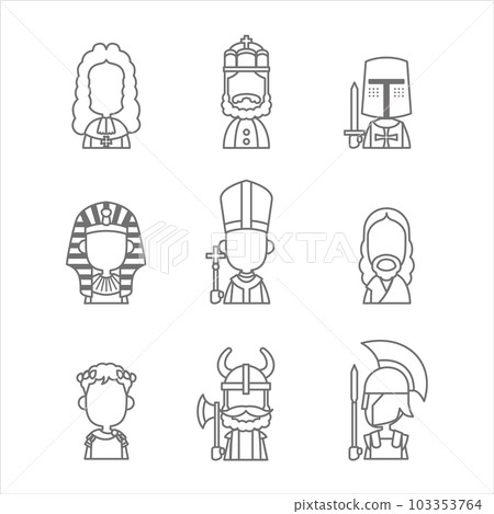 World history person icon (monochrome) World history person icon (monochrome) 103353764