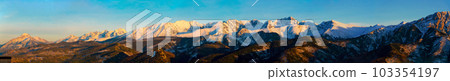 panoramic view of the Tatras Poland panoramic view of the Tatras Poland 103354197