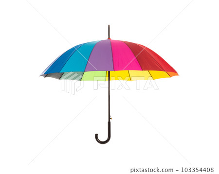 multicolored umbrella isolated on white background 103354408