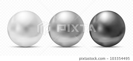 Collection of metallic chrome balls. vector mockup Collection of metallic chrome balls. vector mockup 103354495