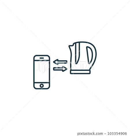 Machine to machine icon. Monochrome simple sign from digitalization collection. Machine to machine icon for logo, templates, web design and infographics. Machine to machine icon. Monochrome simple sign from digitalization collection. Machine to machine icon for logo, templates, web design and infographics. 103354906