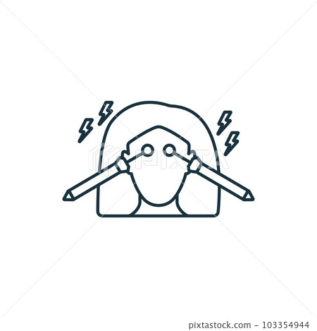 Microcurrents icon. Monochrome simple sign from cosmetology collection. Microcurrents icon for logo, templates, web design and infographics. Microcurrents icon. Monochrome simple sign from cosmetology collection. Microcurrents icon for logo, templates, web design and infographics. 103354944