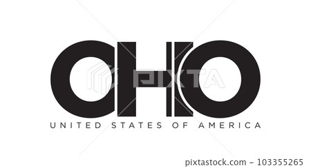 Ohio, USA typography slogan design. America logo with graphic city lettering for print and web. 103355265