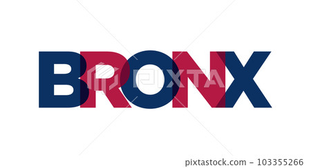 Bronx, New York, USA typography slogan design. America logo with graphic city lettering for print and web. 103355266